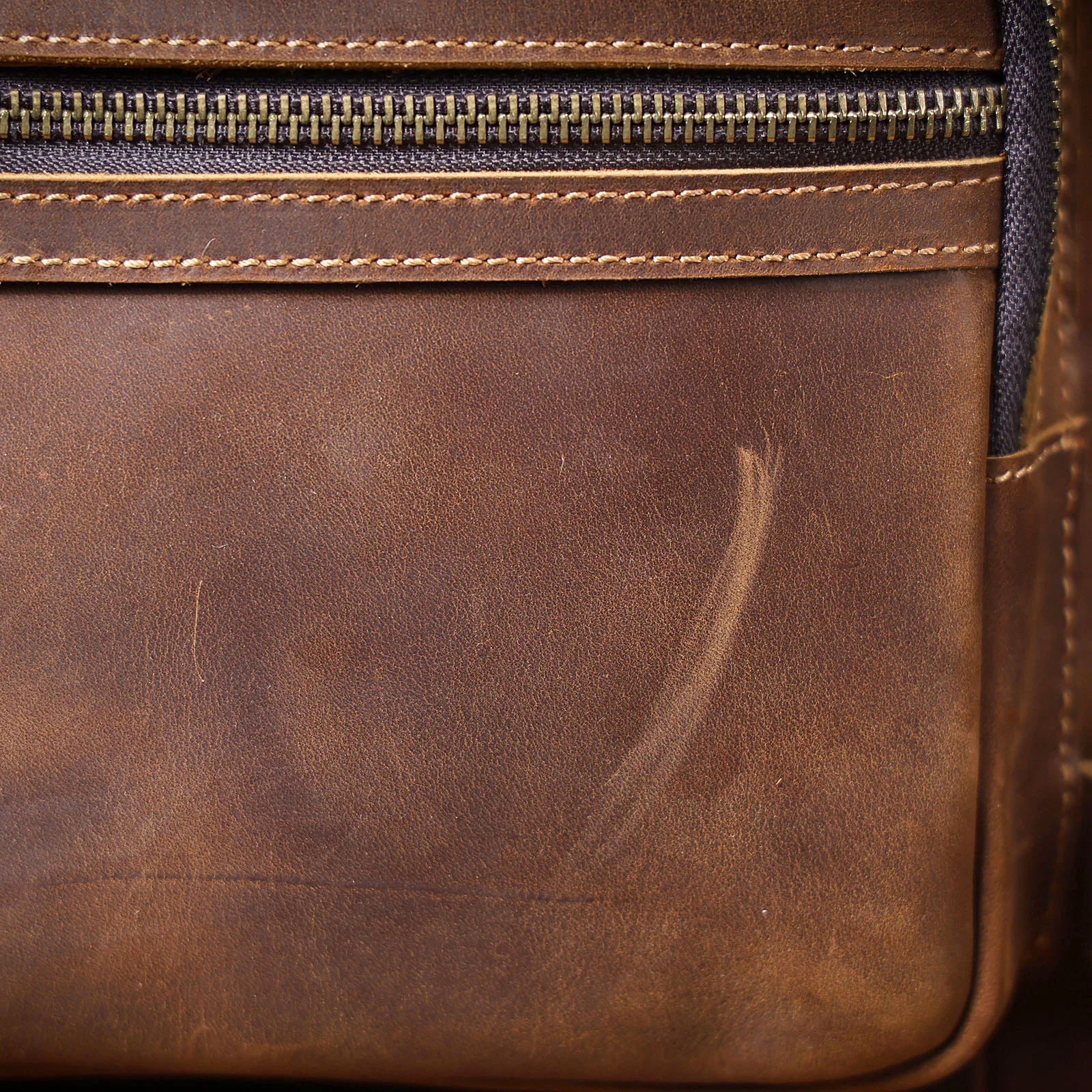 S.WORKER Vintage Echtleder-Rucksack Laptop-Tasche Casual Crazy-Horse-Leder Schultasche Outdoor-Reise-Weekender-Tasche – Detail 24
