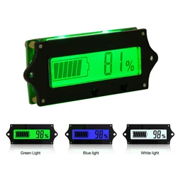 12V 24V 36V 48V Battery Charge Level Indicator LCD Digital Display Voltmeter Tester Lead Acid Lithium Batteries Capacity Monitor