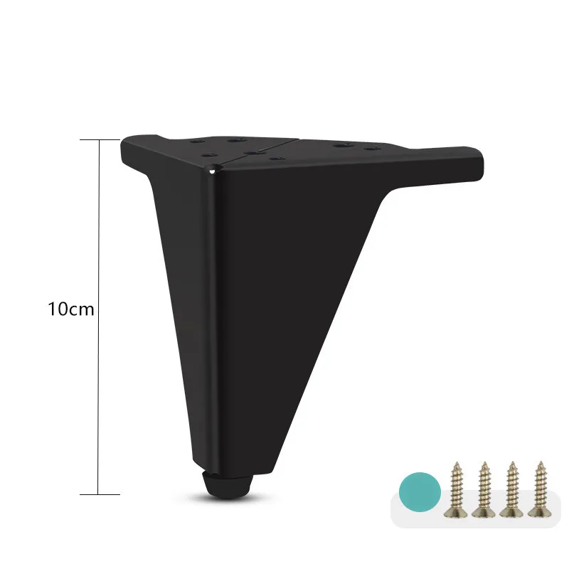 

4 шт. металлические ножки для дивана, мебельные ножки для шкафа, черные ножки для ТВ-шкафа, опорные ножки для шкафа для ванной комнаты с винтами