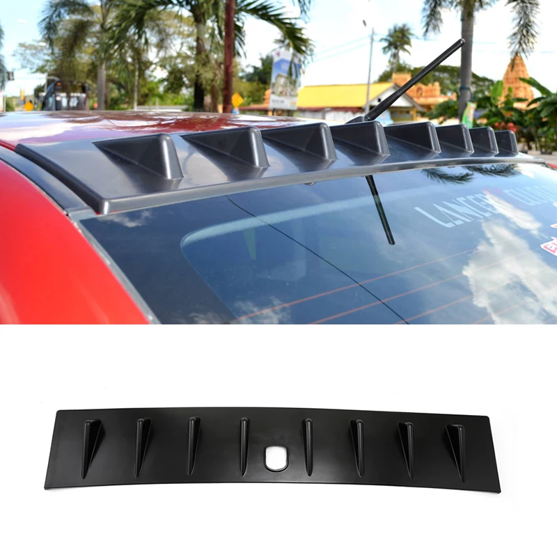 Suitable for Mitsubishi Lancer 08-15 Modified Voltex PP Matte black Tail Top Wing Roof Shark Fin