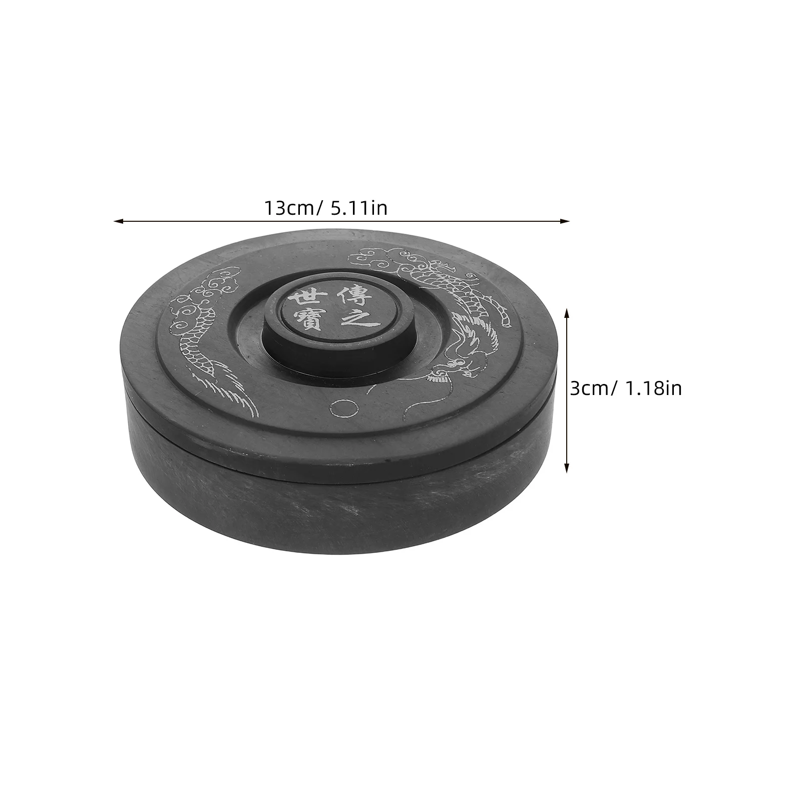 Portable 5 Inch Traditional Chinese Calligraphy Inkstone Vintage Aesthetic Smooth Surface Beginners Practice Anytime Anywhere