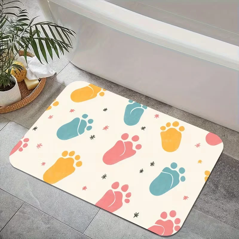 Boho Pastel Checkered Square Print Doormat Soft Non-Slip Entryway Rug Colorful Geometric Mat for Home Entrance Porch Kitchen