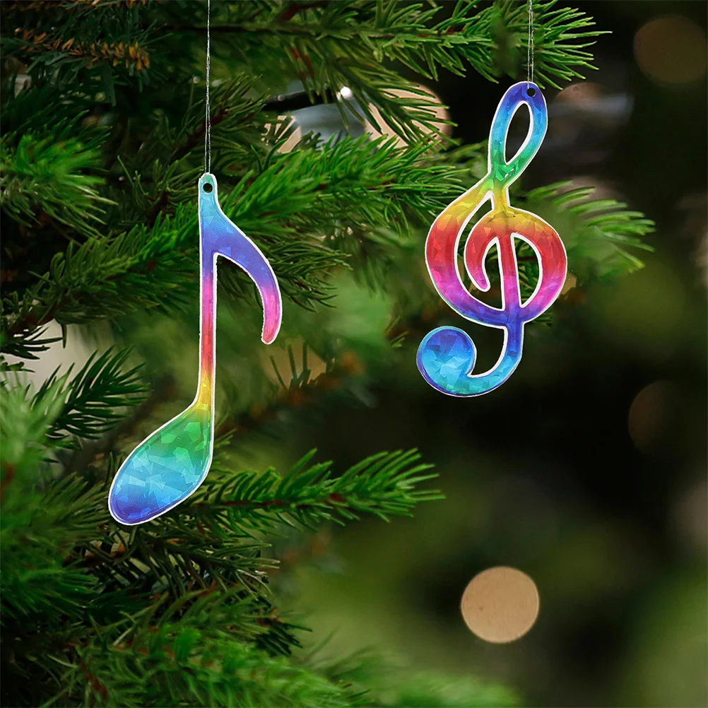 

Christmas Tree Decorations Song Hanging Ornament Plastic Pendants Colorful Xmas Ornaments Music Note