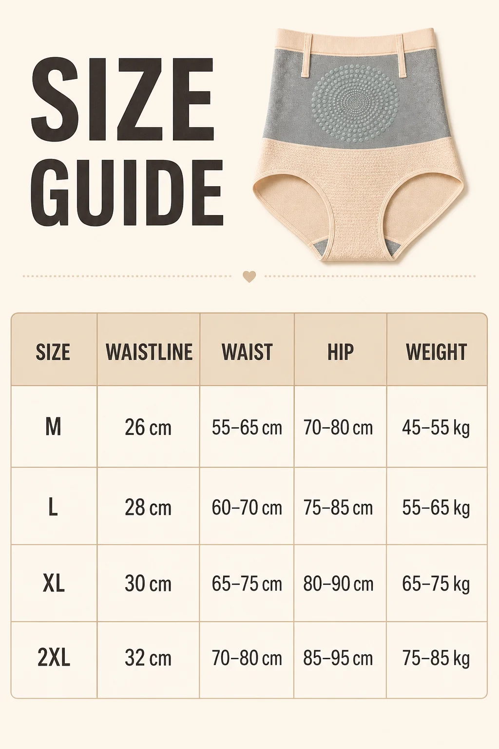 Damen-Shapewear-Höschen mit hoher Taille und Bauchkontrolle, mittlere Kompression, gestrickte Body-Shaper-Slips, Schwarz Beige, M-2XL – Detail 3