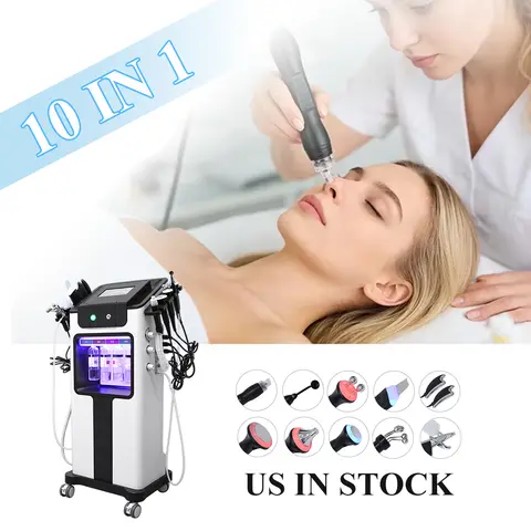 AOKO 10 in 1 Multifunctional Machine Deep Cleansing Blackhead Remove Device Face Care Water Oxygen Hydrogen For Home SPA Use