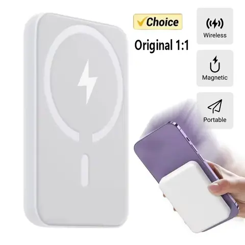 Magnetic Powerbank For Apple External Battery Type-C Prot Portable Wireless Charger for iPhone Magsafe Power Bank Spare Battery