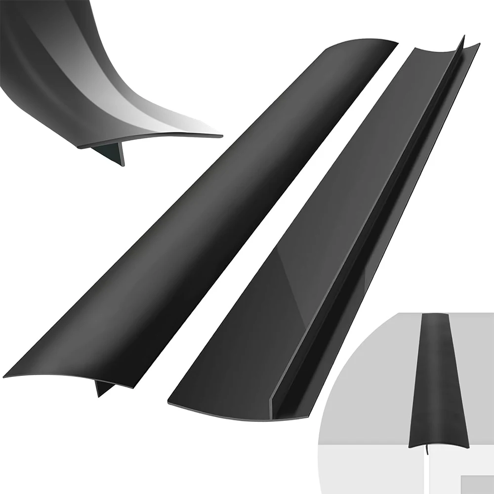 LMETJMA 2 Pcs Silicone Stove Gap Covers Heat Resistant Oven Gap Filler Seals Spaces Between Stovetop and Counter Stove Gap Guard