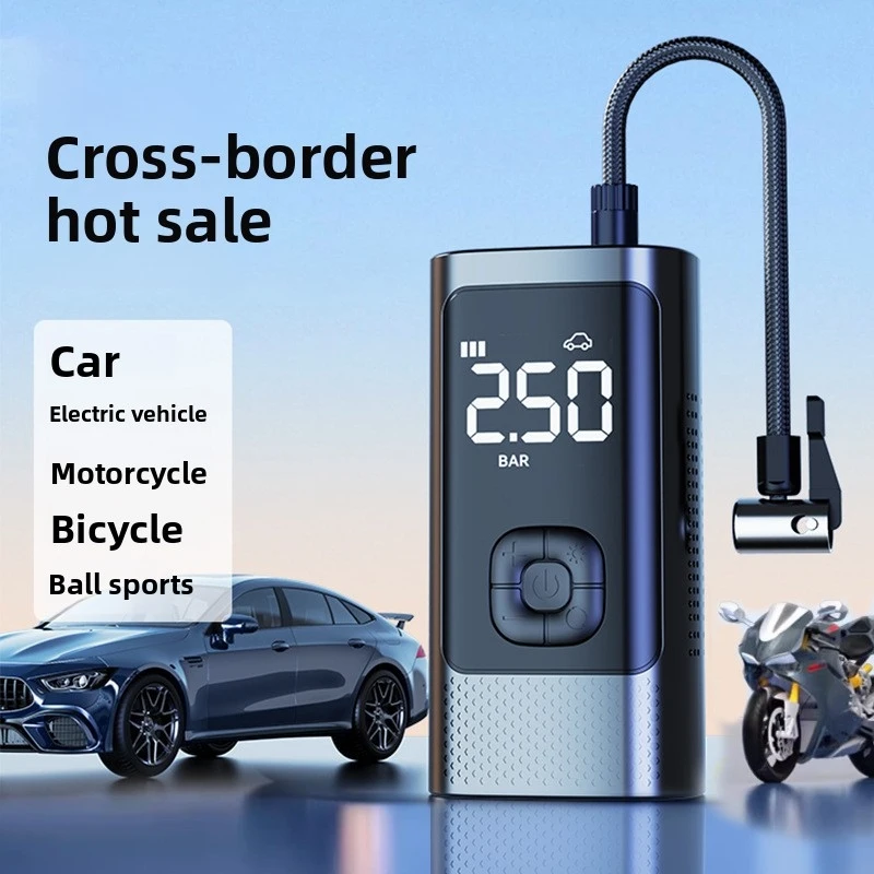 Portable Wireless Pump High Pressure Electric Air Compressor Rechargeable Auto Tire Inflator For Car Motor