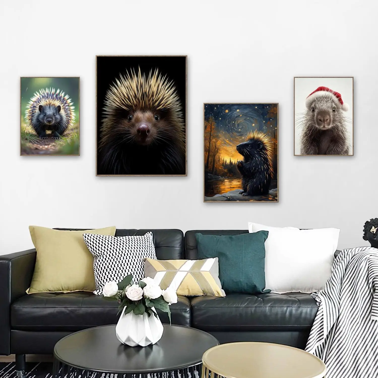 African Porcupine 5D Diamond Painting Grassland Animals DIY Mosaic Wall Painting DIY Rhinestone Embroidery Wall Decor Home Decor