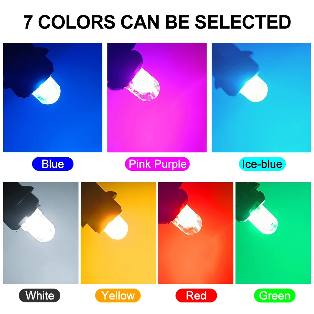 10PCS T10 W5W Bulb 12V LED License Plate Lamp COB T10 White LED Clearance Lamp Led Parking Lights Automobile Lights Accessories