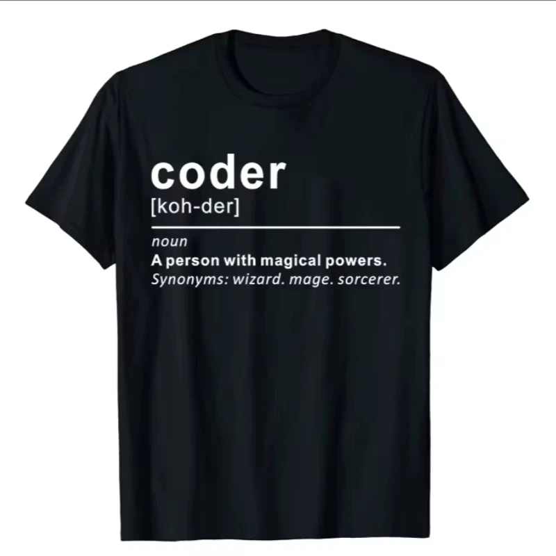Camiseta de algodón personalizada de manga corta para hombre, diseño divertido de programador de código, programador web, papá programador, 16888