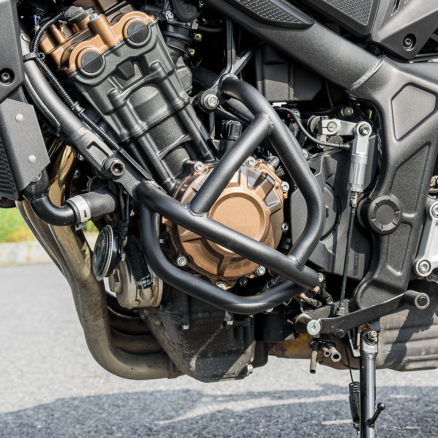 WOLFLINE Sturzbügel für Honda CB 650 R CB650R 2024 2025 2026 Schwarzer Rahmen-Stoßfänger Motorschutz Anti-Sturz Anti-Kollisions-Protektor