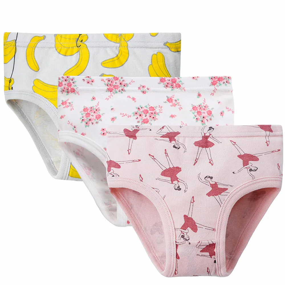 3 قطعة مجموعات سراويل الفتيات الأطفال 100% القطن لينة جميلة الكرتون يونيكورن طباعة الملابس الداخلية للفتيات الملابس الداخلية الملاكم تنفس #2