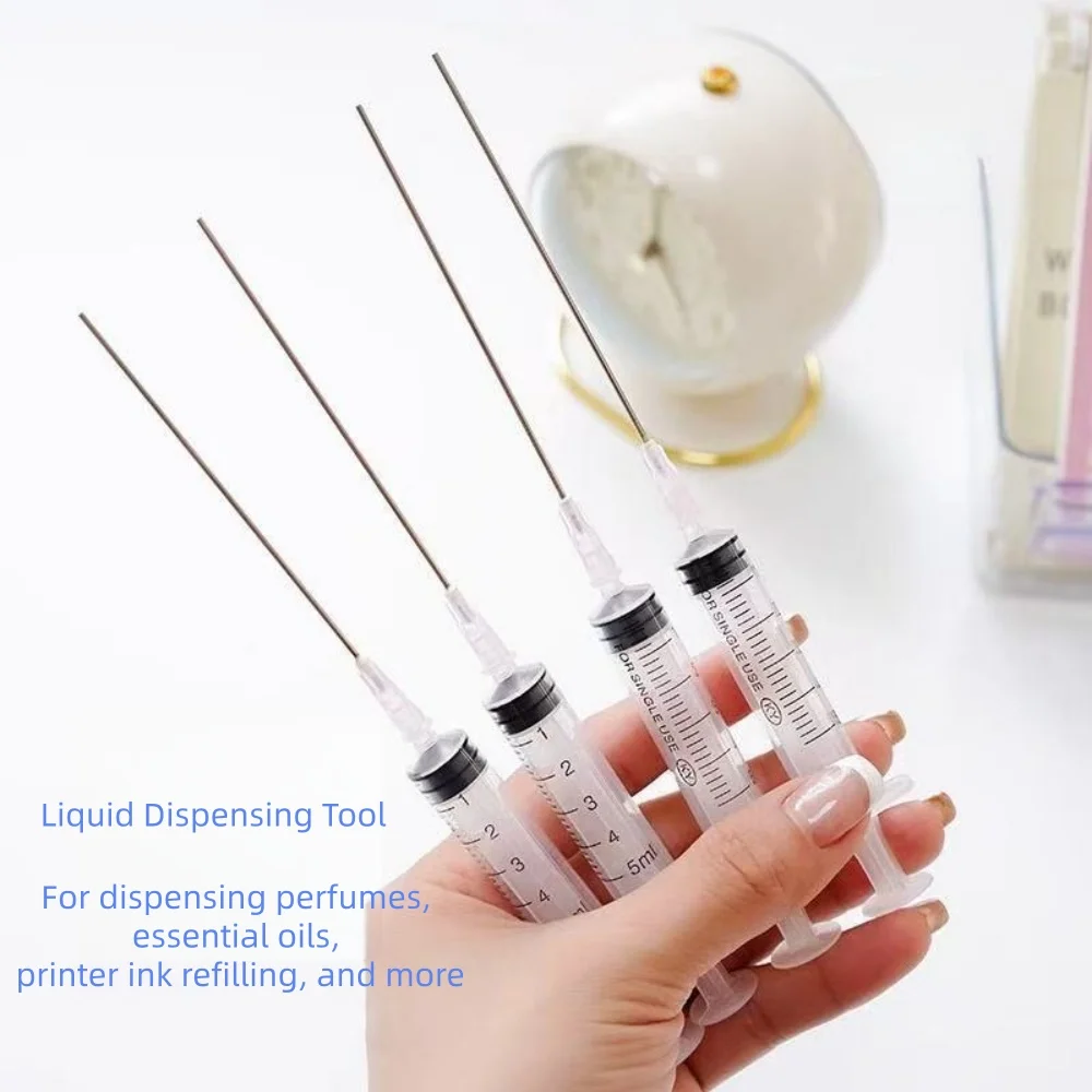 Seringa de recarga de tinta de impressora com agulha longa, capacidade de 10ML e 20ML, opções de 1 pacote e 4 pacotes para Epson/Canon/HP/Brother
