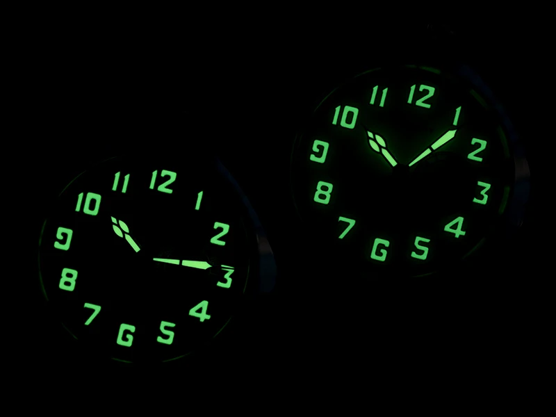 Baltany S4071 Retro-Herrenuhr in Kissenform, automatische mechanische Uhr mit Perlmutt-Zifferblatt und blauen Zeigern, elegante Kleideruhr für den täglichen Gebrauch im Büro – Detail 8