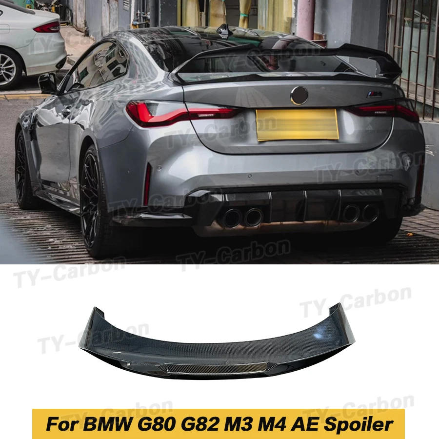 Rear Spoiler For BMW 3 Series G20 G80 M3 4 Series G22 G82 M4 Car Trunk Boot Lip Wing Spoiler Carbon Fiber Trunk Lip AC Style