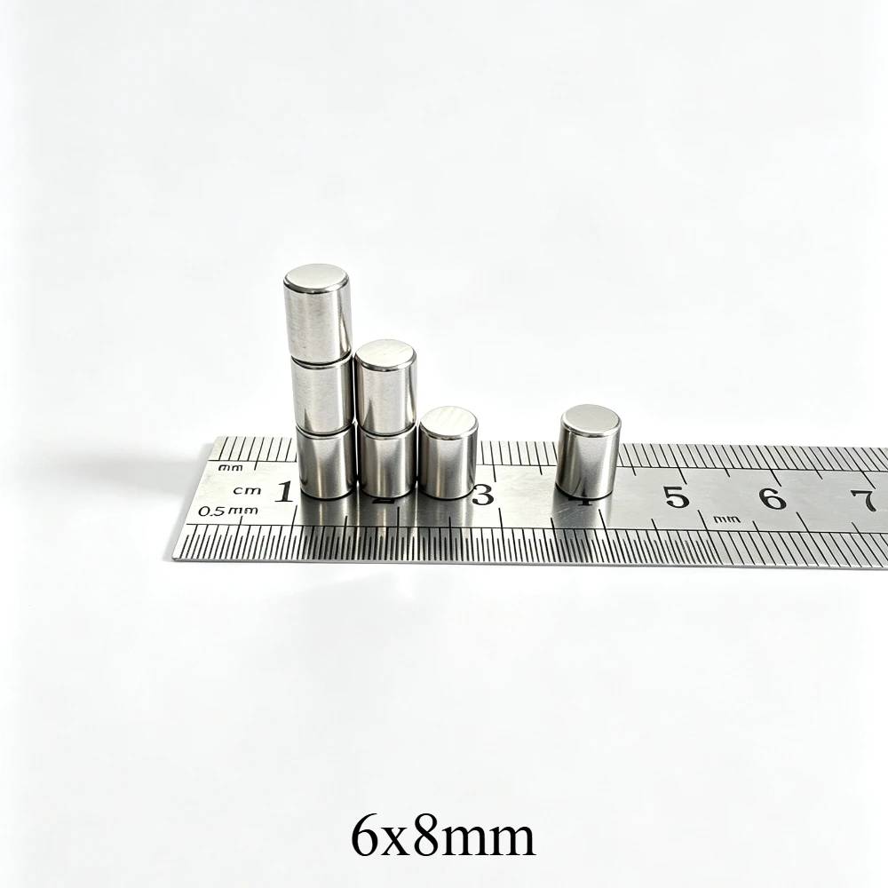 6x8mm Thinck Powerful Magnetic Magnets  6mmx8mm Permanent Small Round Magnets 6x8 Neodymium Magnet  Strong Magnet 6*8