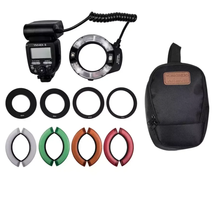 YONGNUO YN-14EX YN14EX II  YN24EX Flash LED TTL Macro Ring Lite Flash Speedlite Light for Canon 5D Mark II 5D Mark III 6D 7D 60D