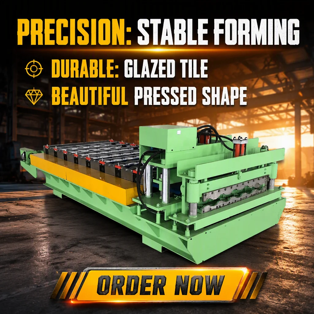Glazed tile making machine Automatic rolling forming line High-speed metal tile forming machine with CE certification