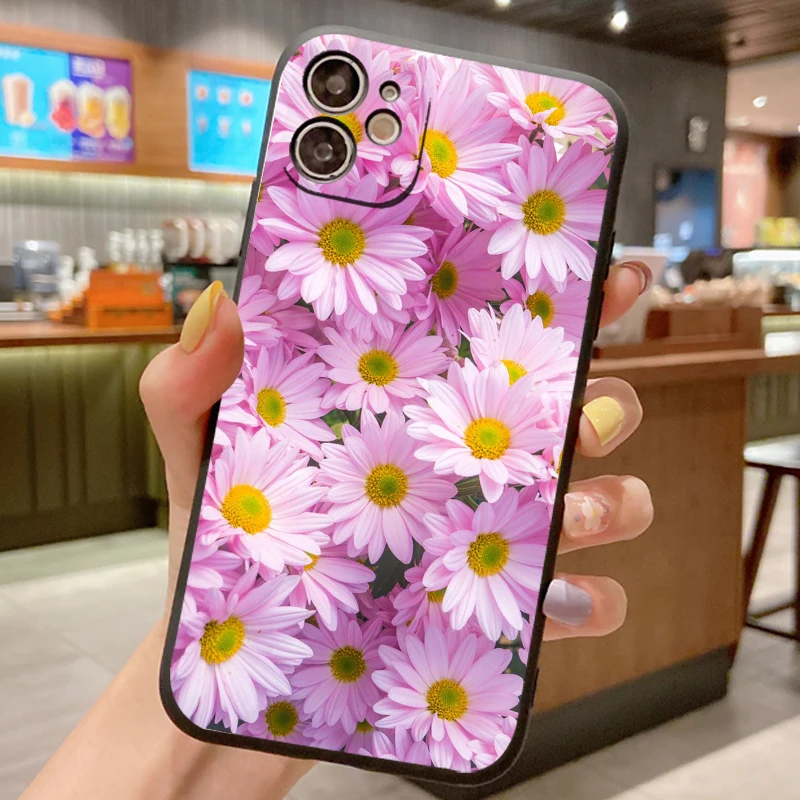 PhoneCase For Oppo Reno 5 6 7 Lite Pro Plus 5G 6Z 7Z 5F 4Z 4 3 2F 2Z Reno6 Reno7 Flower Pattern Silicone Shockproof  Cover Cases