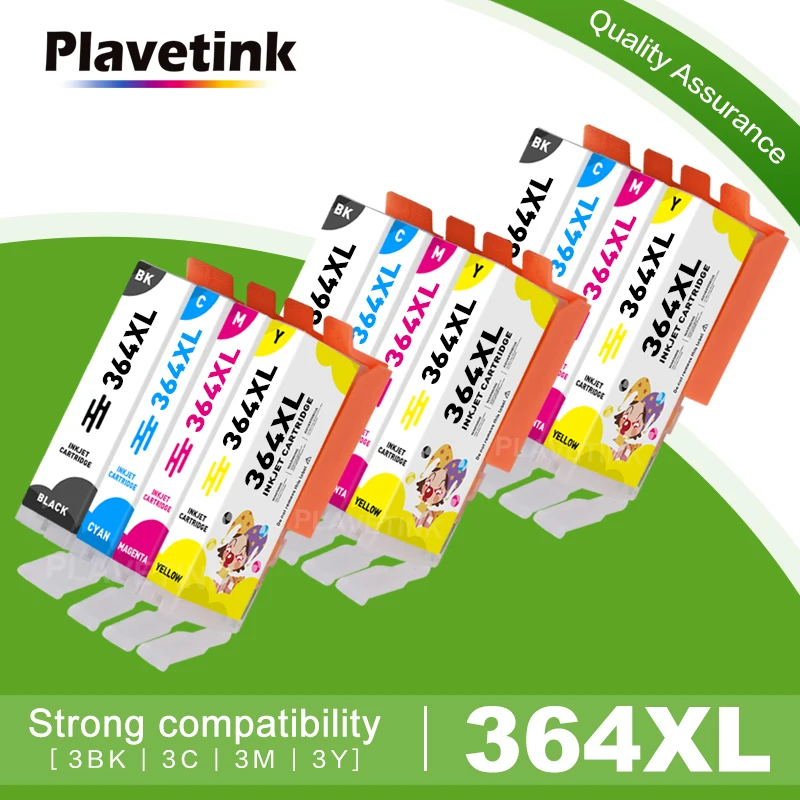 Plavetink 4 Farbe 364XL Drucker Tinte Patrone Für HP 364 XL Compatiable Für HP Deskjet 3070A 5510 6510 B209a C510a c309a Drucker