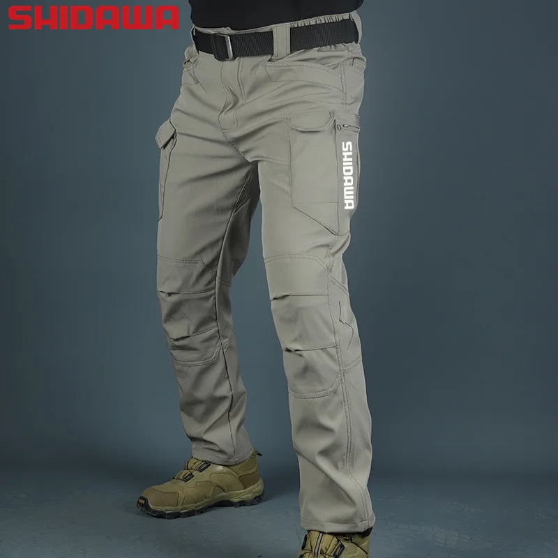 Spring autumn  Men's Thin Fishing Pants Military Tactical Camping Climbing Camouflage Breathable Outdoor Sports Hiking Trousers