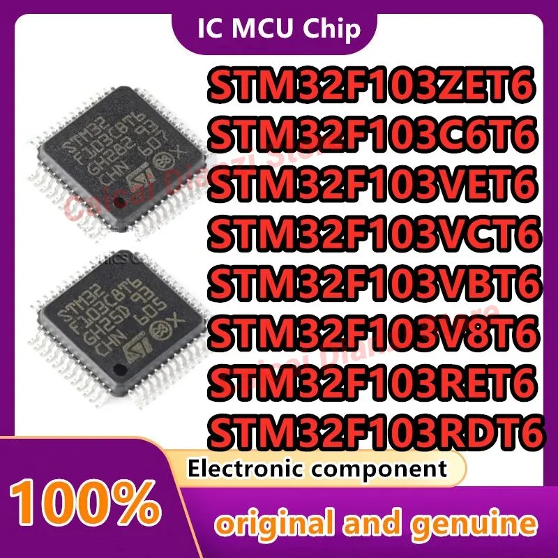 1 pièce STM32F103C6TSnapSTM32F103C8T6 STM32F103CBT6 STM32F103R8T6 RBT6 STM32F103RCT6 RDT6 RFT6 STM32F103V8T6 VBT6 VCT6 VET6