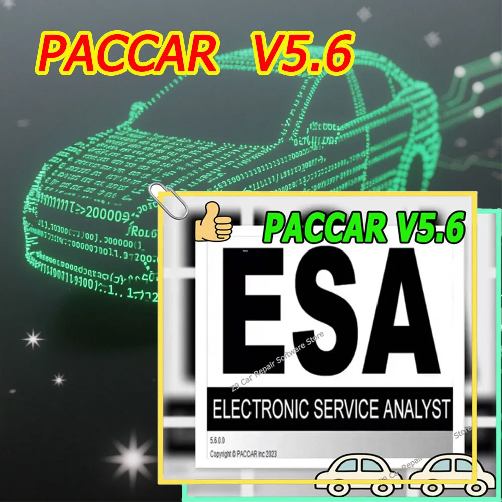 

2025 NEW ESA Electronic Service Analyst 5.6+2025 SW Flash File UNLOCK for Paccar with Free Keygen And Installation Help