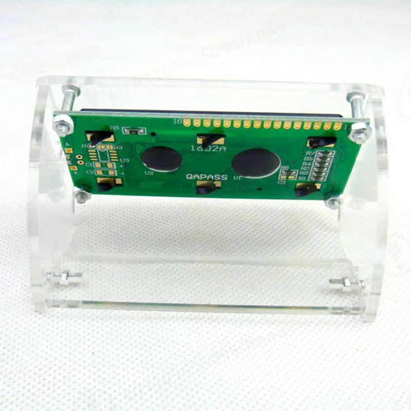 LCD1602 Display Housing Transparent Case Slant View Angle Protective Shell For LCD Module DIY Electronic Project