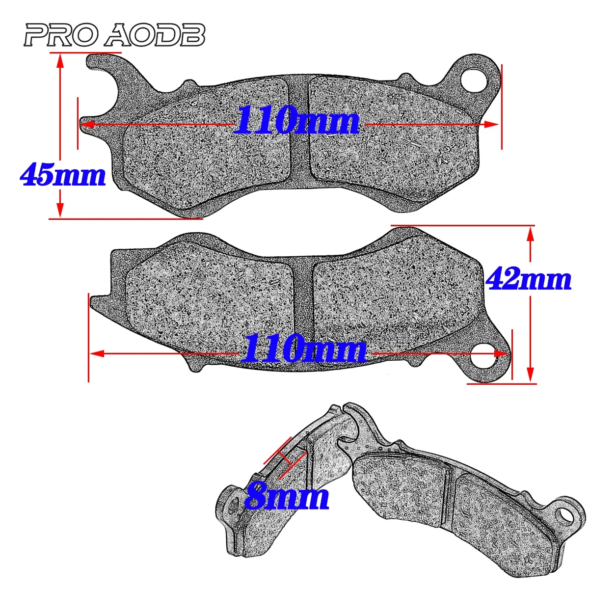 Brake Pads Front Brake Pads For HONDA NSC50AC NSC50C NSC50R NSC110 NSC110AC SCV110 NHX110 PCX125 Satelis125 etc Motorcycle