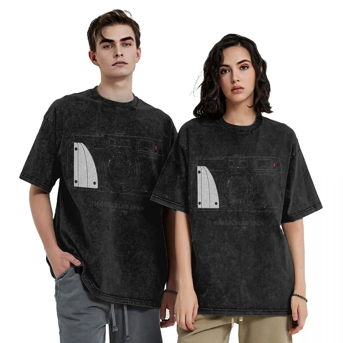

Vintage Film Photography Hasselblad XPan Hip Hop Short Sleeve T-Shirts Washed Tops Tees T Shirt Harajuku for Men Women