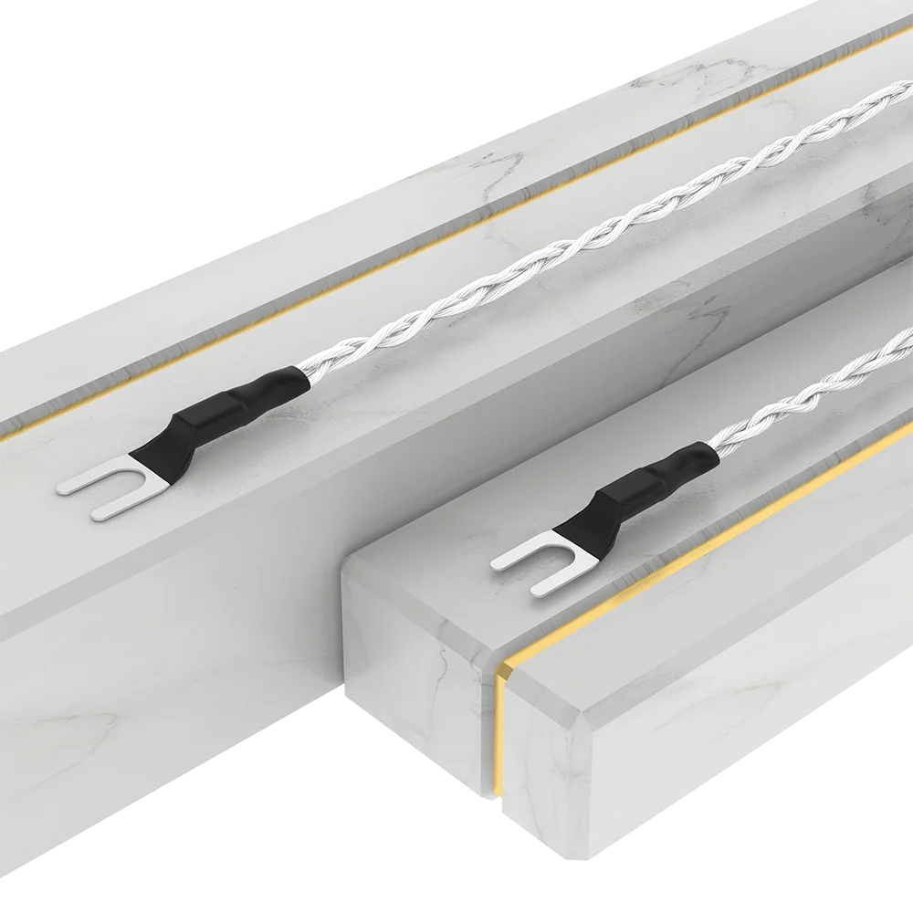 HiFi Silver-Plated OFC Speaker Jumper Cable, Audiophile Bridge Wire with Silver Plated Y Spade Plugs for High-Fidelity Speakers