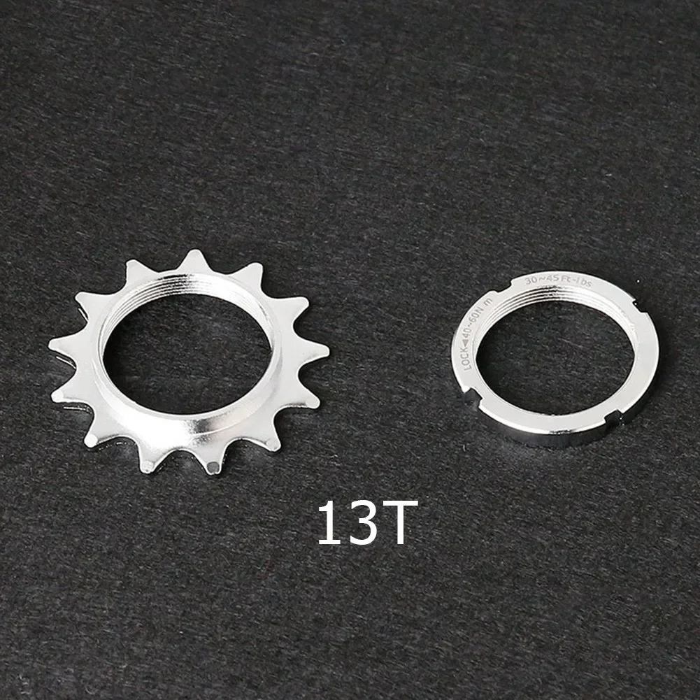 Bicycle Sprocket Fixed Gear Speed Cog Lock Ring 13T/14T/18T Track Bike  Cog + Lock Ring Fixed Teeth Of Bicycle Flywheel Teeth