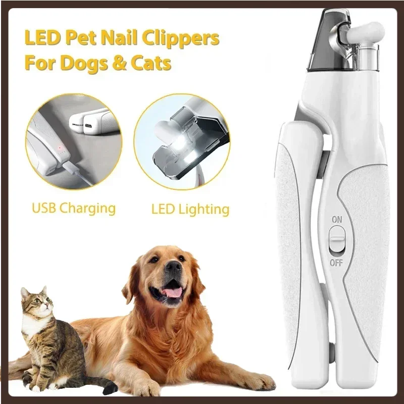 

Pet Nail Clipper with LED Light Dog Cat Claw Blood Line Scissors Multifunction Nail Trimmer Pet Cleaning Grooming Supplies