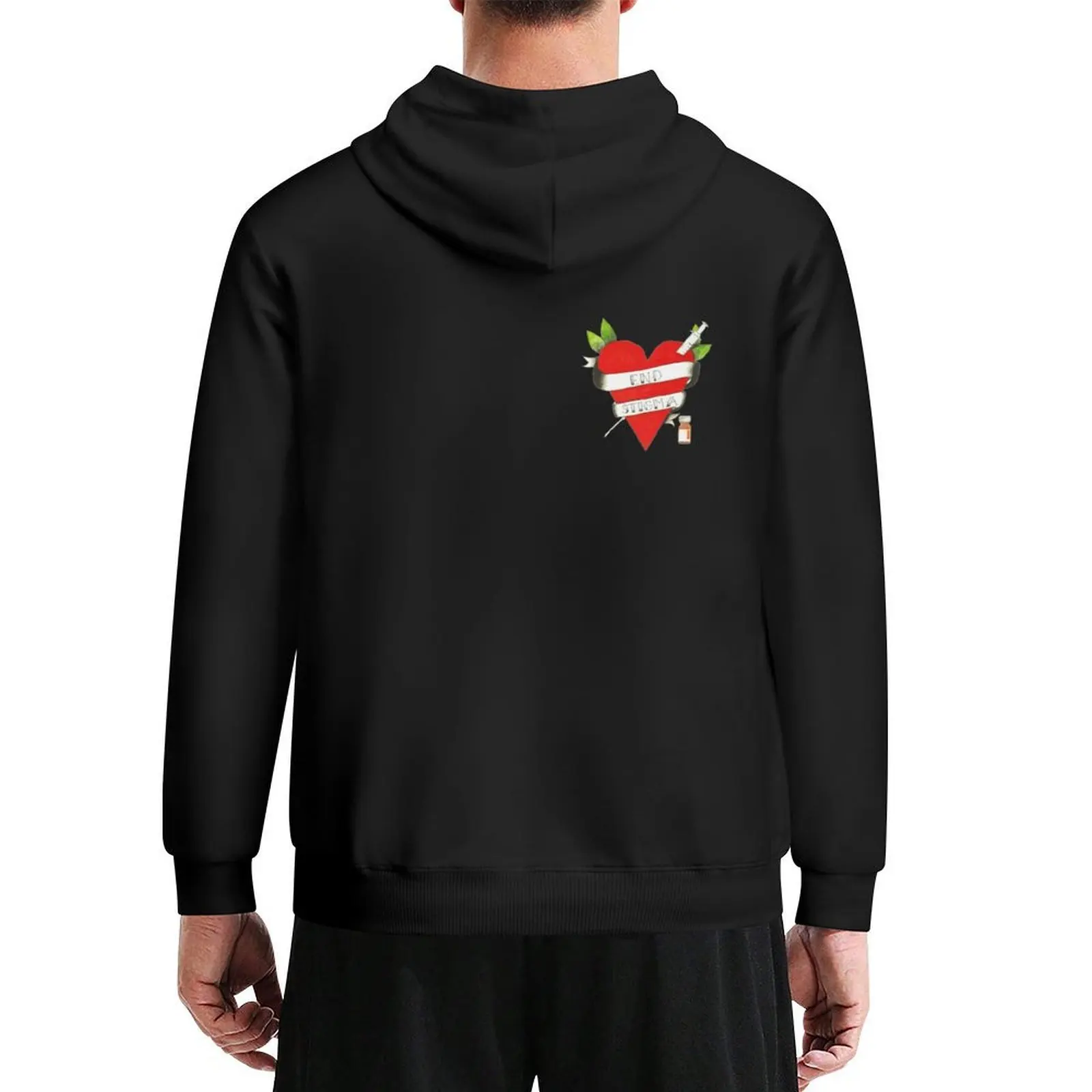 

End Stigma - Naloxone Heart Hoodie fashion men men clothes autumn clothes korean clothes pullover hoodies
