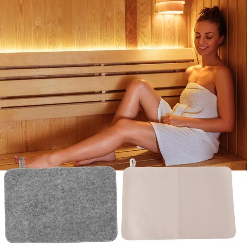 Sauna Mat For Inside Sauna 2X Felt Sauna Seat Cover Steam Room Accessories Water Absorbent Heat Insulation Mat Bench Protector