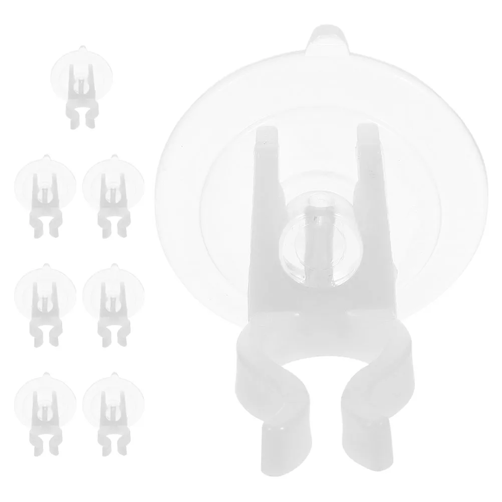 

8Pcs Electric Suction Cups Window Holders Strong Suction Holiday Decor Easy Install Transparent Waterproof PVC