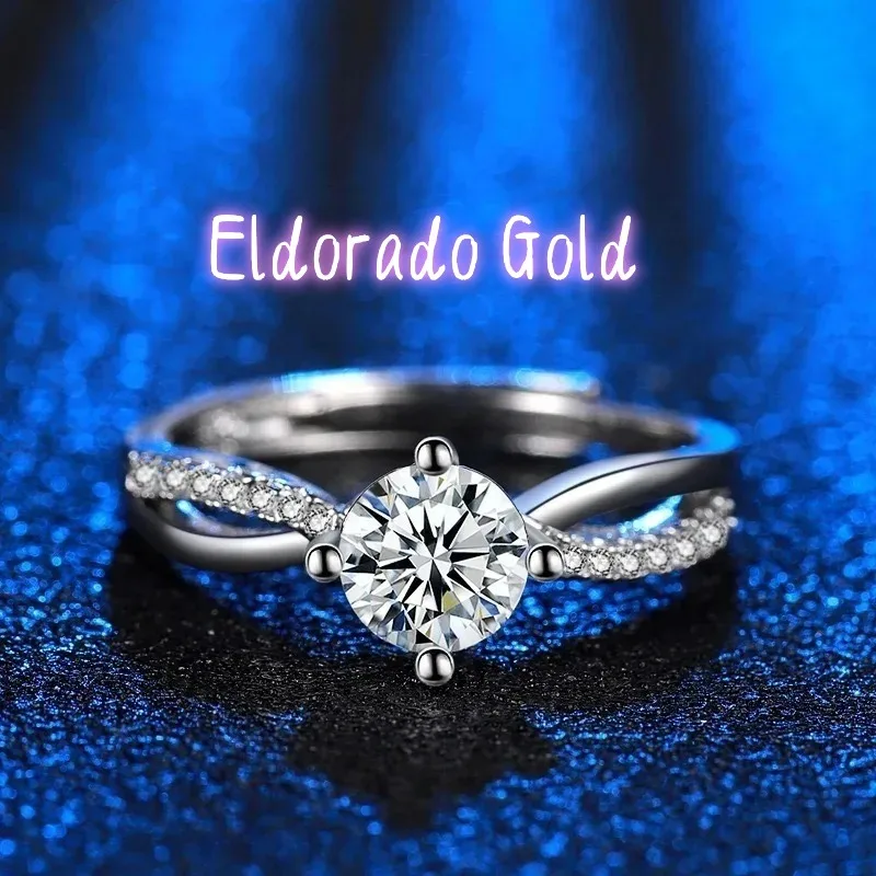 

Кольца Eldorado Gold Luxury Platinum Pt950 18k с 5-каратным муассанитом и бриллиантами для женщин, цвет D