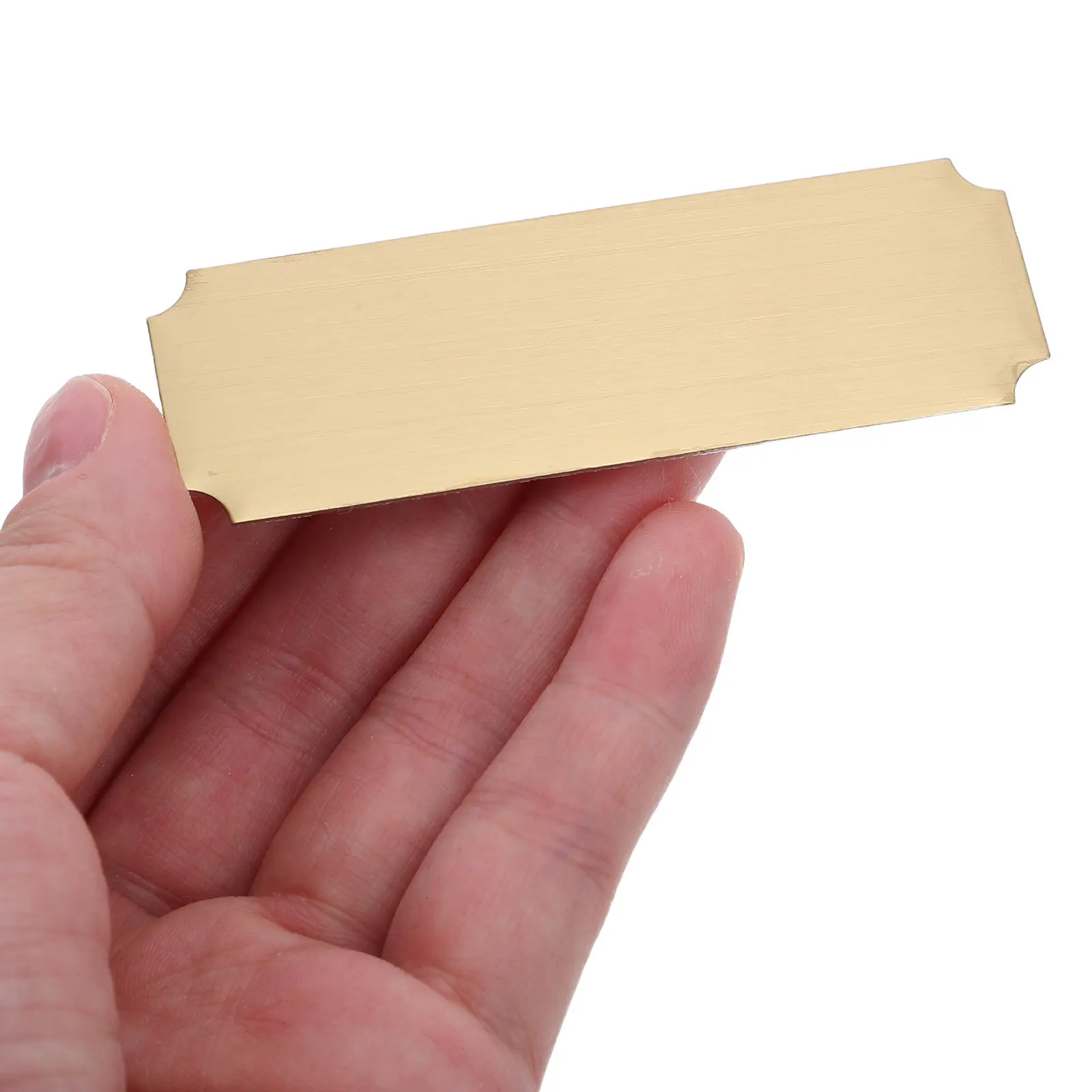 

20 шт. прямоугольных заготовок для именных бейджей из нержавеющей стали, самоклеящиеся металлические визитки для офисного стола, для индивидуальной гравировки