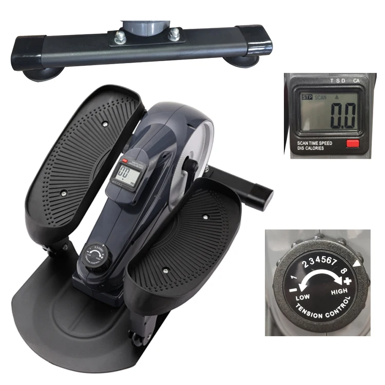 

Home & Office Use Under Desk Cycle Adjustable Resistance Leg and Arm Training Mini Elliptical Trainer Exercise Pedal Bike