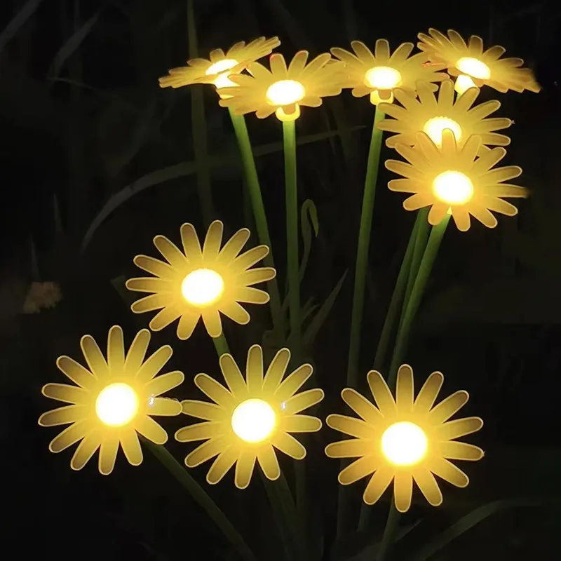

Solar-Powered 6 Leds Little Daisy Flowers Lights For Outdoor Garden Courtyard Atmosphere LED Plug-in Lights Decor N010
