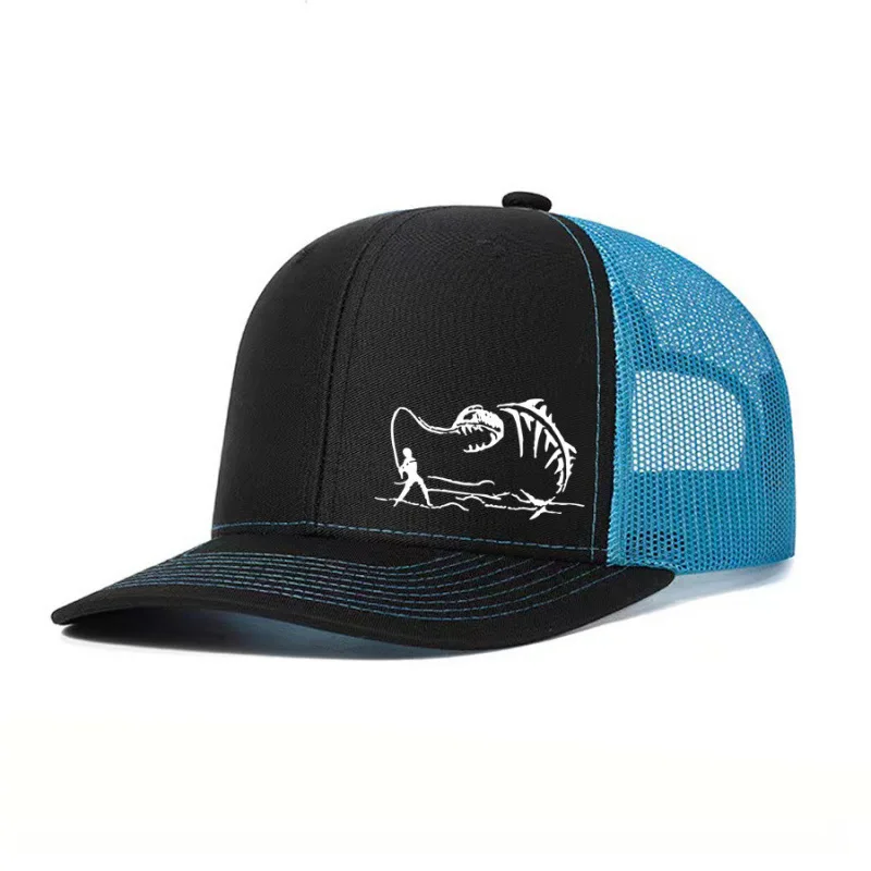 1 Stück Neue Modische Richardson Micro Curved Trucker Cap mit Angelmotiv, Atmungsaktive Sommer-Netzkappe, Baseball-Mütze für Outdoor-Aktivitäten, Gorras Hombre – Detail 3