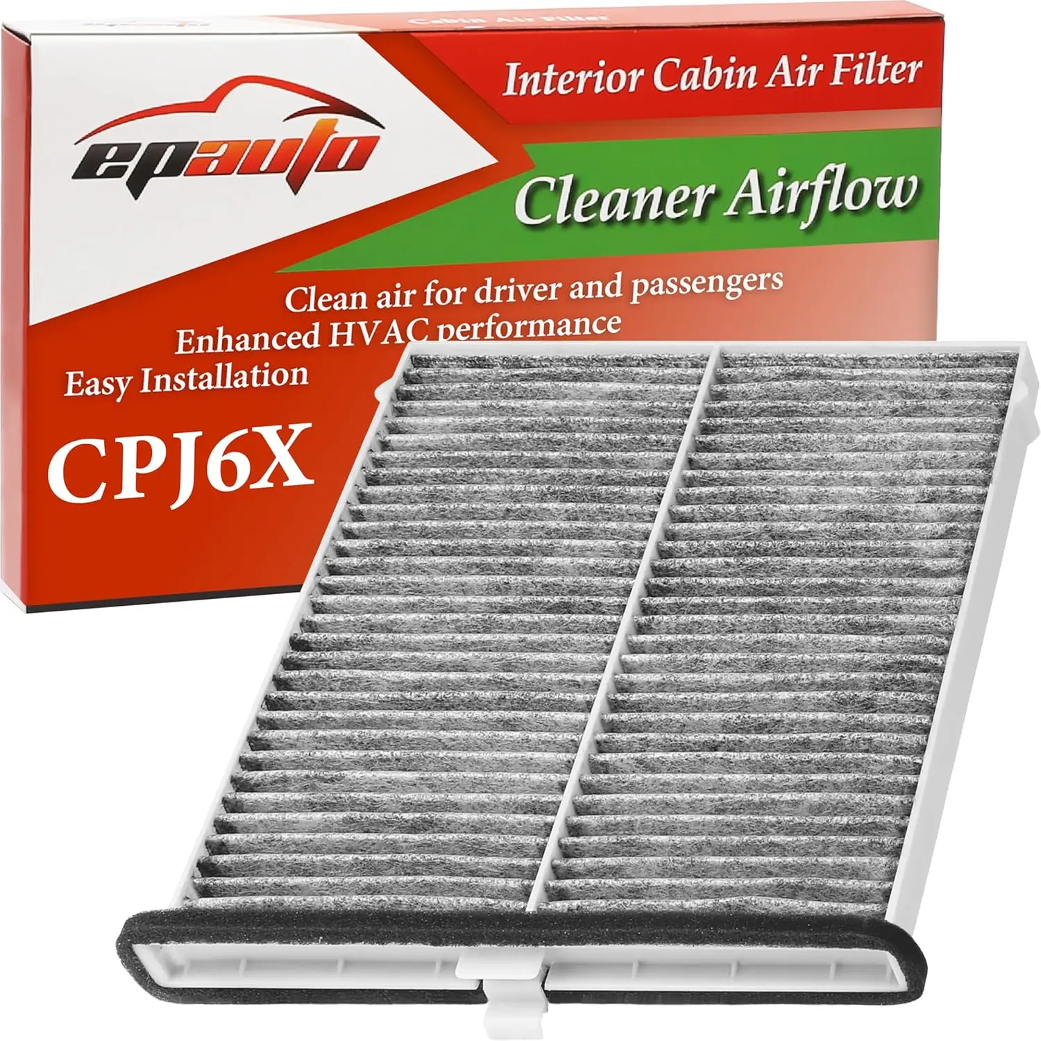 

CPJ6X (KD45-61-J6X) Cabin Air Filter includes Activated Carbon Replacement for Mazda 3 (2014-2018), Mazda 6 (2014-2021), CX-5 (2