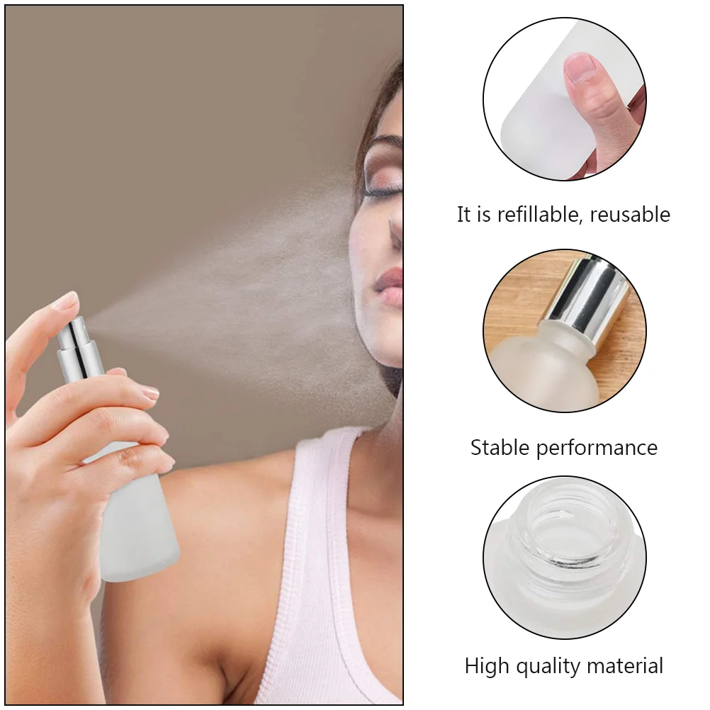 4 pçs vazio spray senhor perfume garrafa garrafas de nebulização 100ml óleo essencial viagem para o cabelo