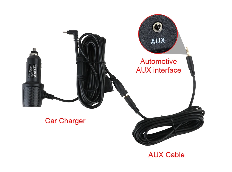 7/10,26 Zoll kabelloser Carplay-Bildschirm für Auto, 5G Wifi Dash Cam 4K Auto DVR, Android Auto Dual Lens GPS-Navigation Videorecorder, FM AUX – Detail 2
