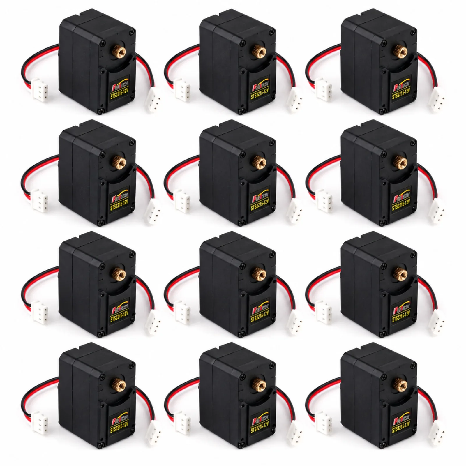 Feetech ST-3215-C018 12V 30KG High Torque Smart Bus Servo 360 Degree TTL Control for Robotics Arm/DIY Robot (12PCS)