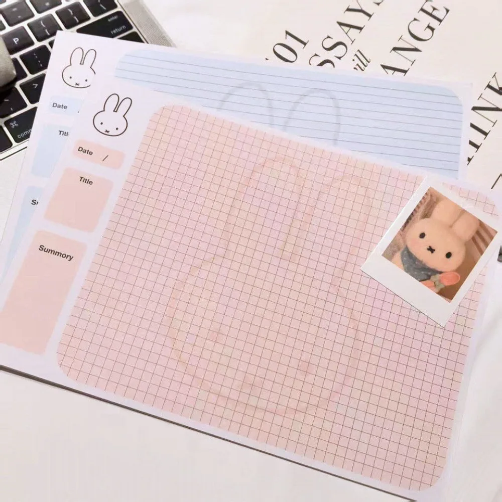 Cartoon Miffy Rabbit B5 Pattern Paper High Appearance Notepad Thickened Draft Notebook Student Note Paper Cute Notebook