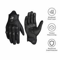 Retro Motorcycle Gloves Men Women Winter Windproof Warm Anti-Slip Anti-Fall Full Finger Riding Gloves For Motorbike Electric Bik - Image 2
