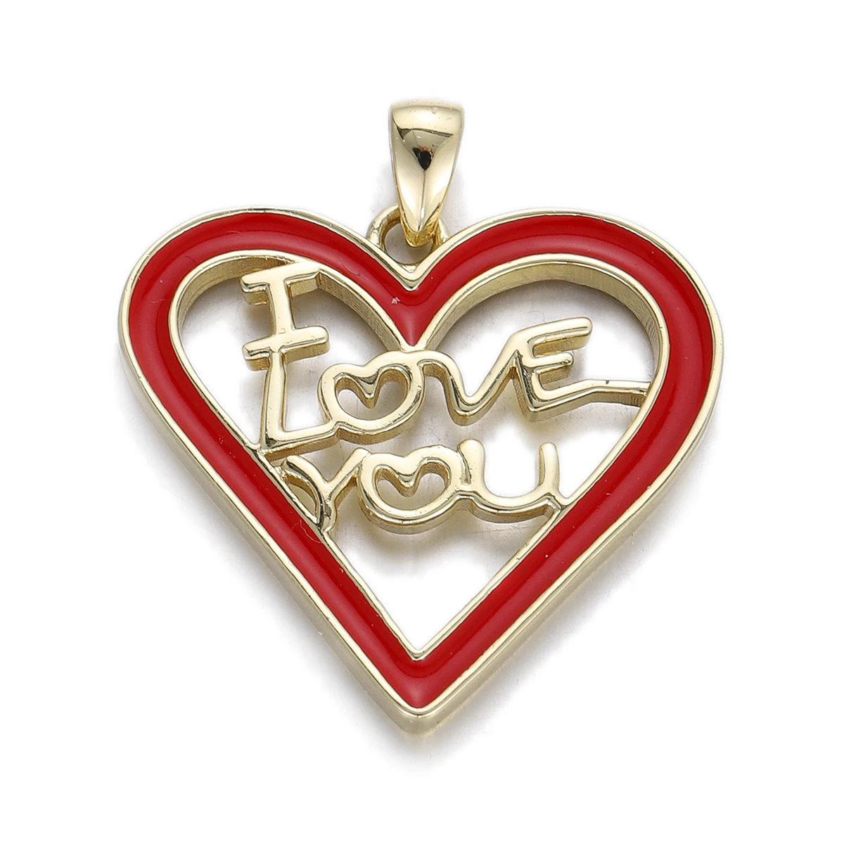 New Gold Color Leaves Zircon Heart Shape Evil Eye Charm for Jewelry Making Supplies DIY Earrings Necklaces Accessories