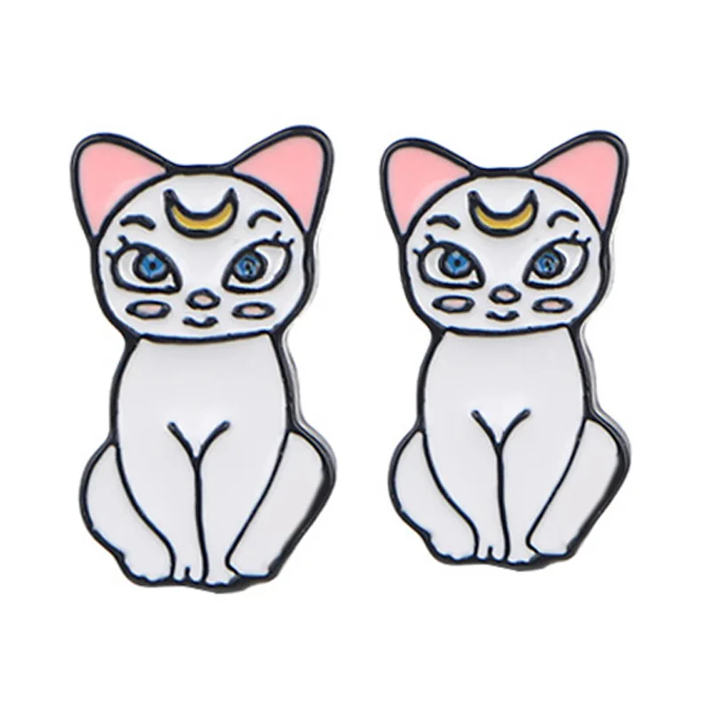 Cute Black Cat Earrings for Women Girls Korean Style Stud Earrings Anime Cosplay Accessories Party Jewelry Toys Gift view 2